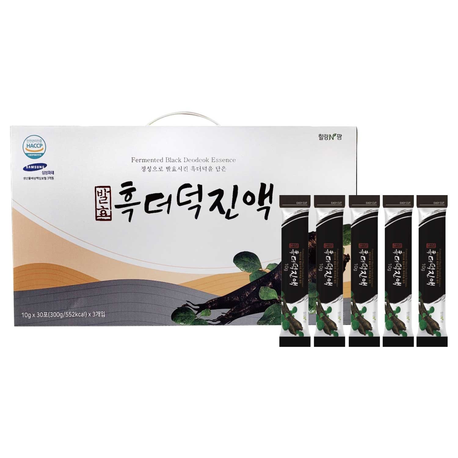 [롯데백화점] 힐링앤팜 [힐링앤팜] 발효 흑더덕 진액 선물세트 10g 30포 3개입