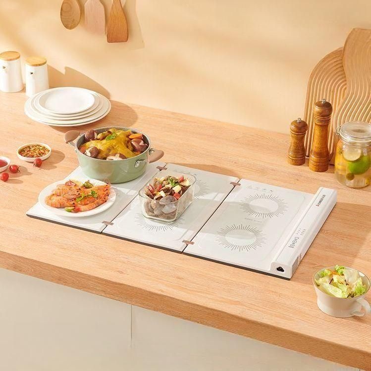 [해외] 접이식인덕션 미니인덕션 전기 밥솥 레인지 라면 야외 여행용 휴대용 접이식