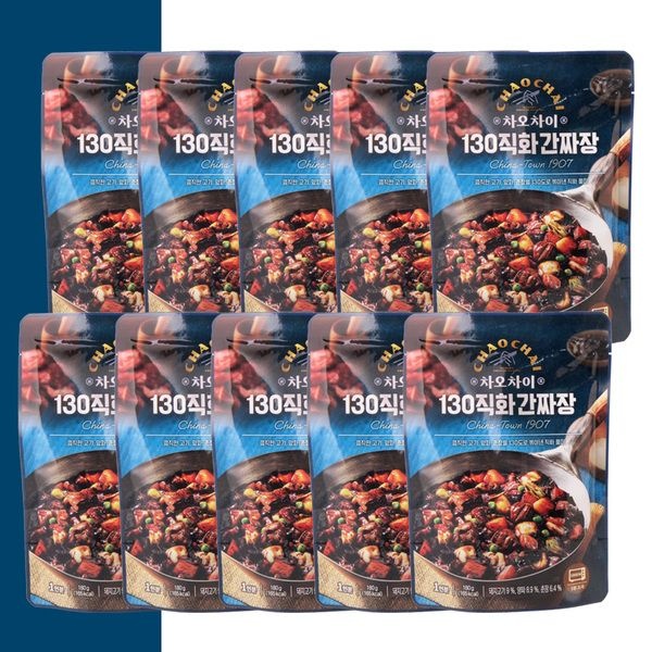 차오차이 130 직화간짜장 180g x10개 / 간편 간단식사 전자레인지용