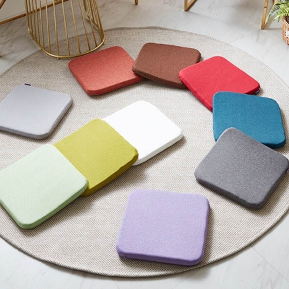 메모리폼방석 원형 사각 컬러풀 식당 식탁 의자 쿠션
