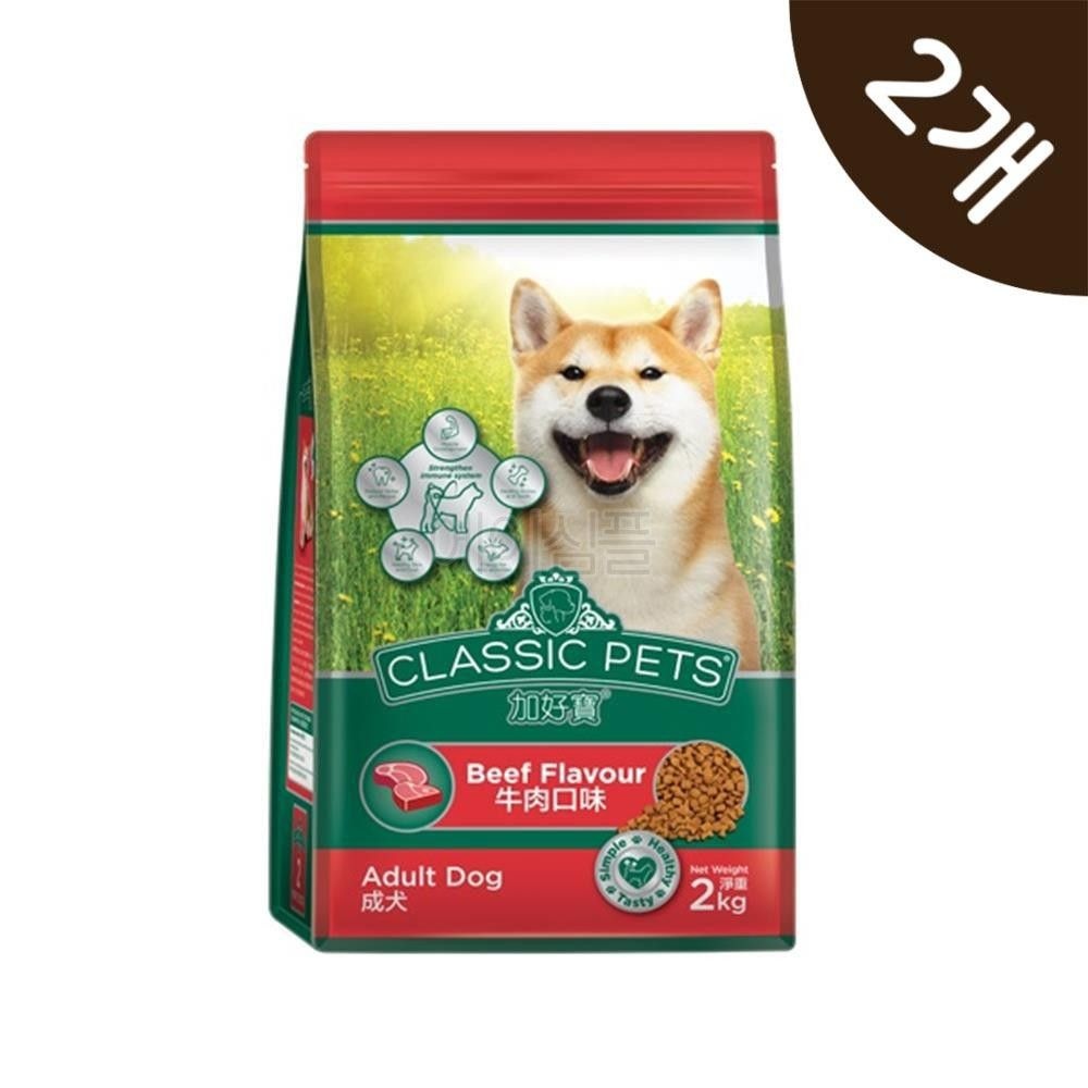 댕댕이용 면력력 개선 기호 사료 2kg 2개 맛있는사료 강쥐 개밥