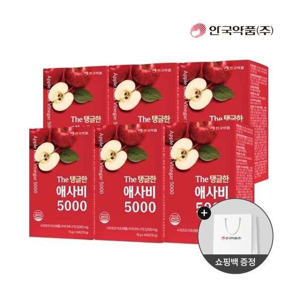 [GS단독][안국약품] The 탱글한 애사비 5000 14포X6박스 (12주분)+쇼핑백 증정