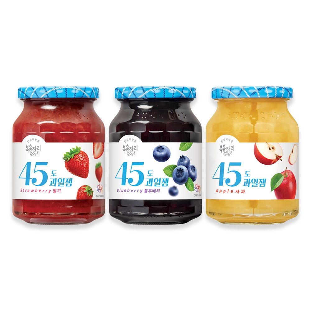 복음자리 45도과일잼 3병세트(딸기/블루베리/사과)