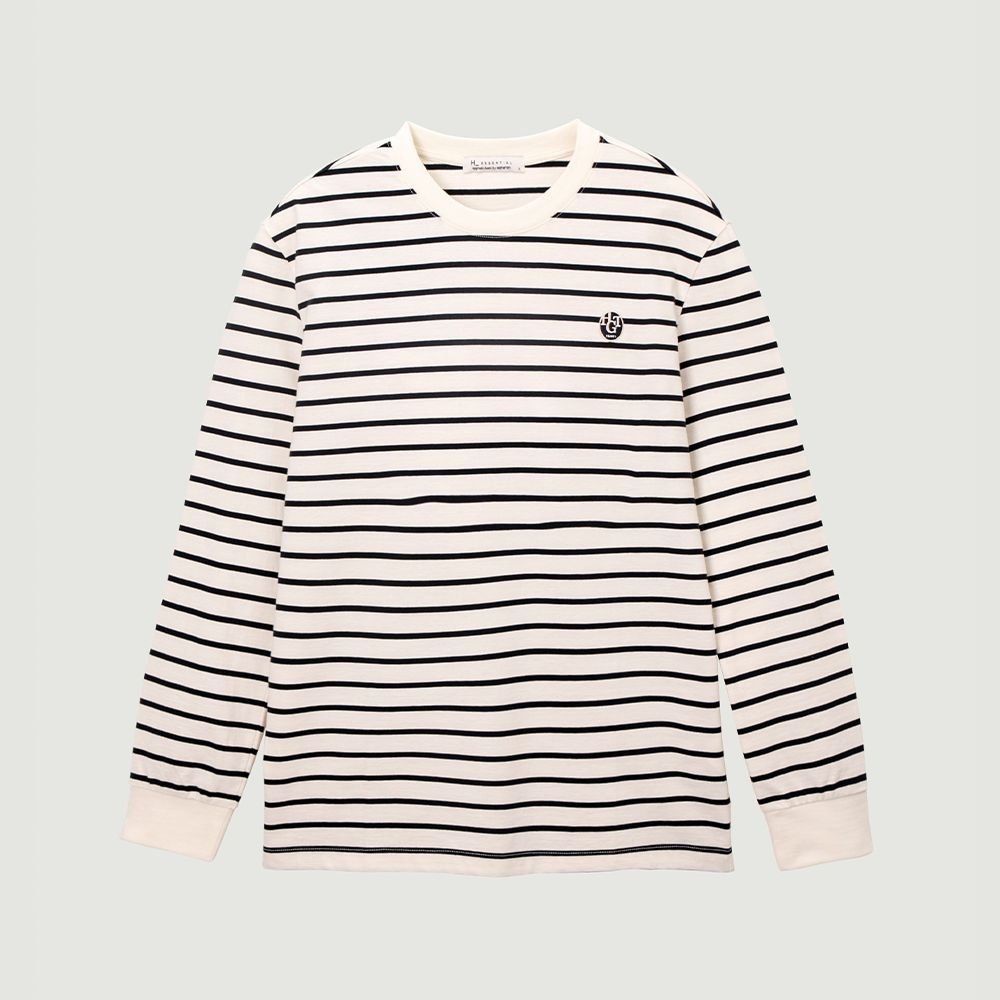 브랜드라이프스타일 행텐 남성 코튼 스트라이프 라운드넥 티셔츠-SP1041022503112