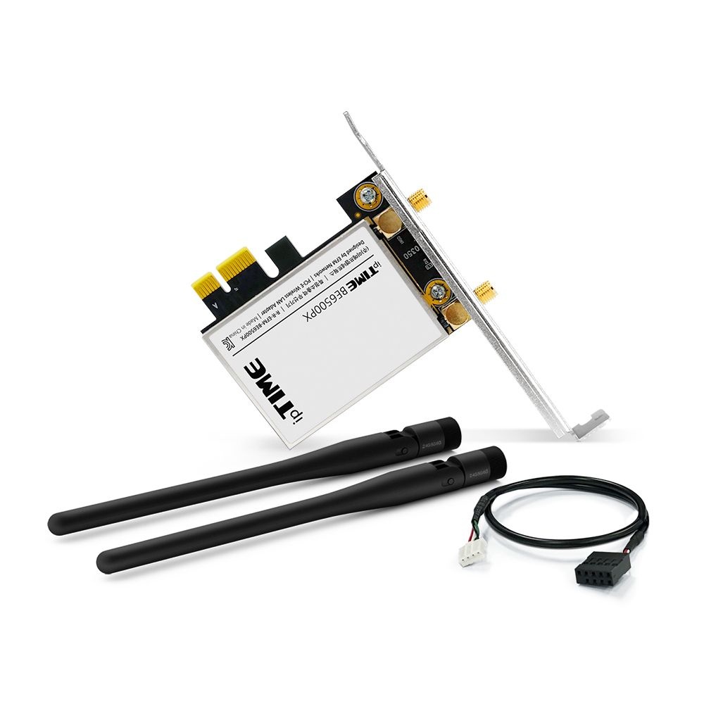 IPTIME BE6500PX WiFi7 기가 와이파이 PCI-E 데스크탑 무선랜카드 + 블루투스 5.4