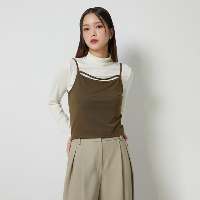 [모다아울렛][랩][LAP 랩] 언발끈탑 목폴라 긴팔세트 AQ3EX920 대구점