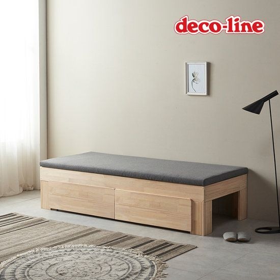 데코라인 코넬 디어 투서랍 패브릭 원목 소파베드 DDR073C (착불)