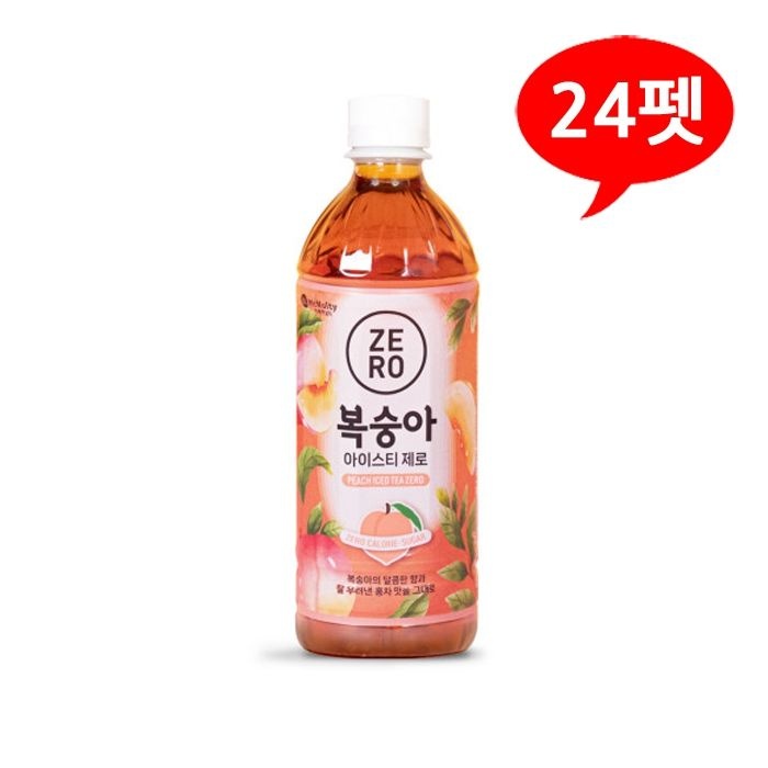 [맥널티] 복숭아 아이스티 제로 500mLx24펫