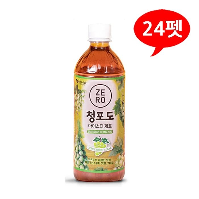 [맥널티] 청포도 아이스티 제로 500mLx24펫