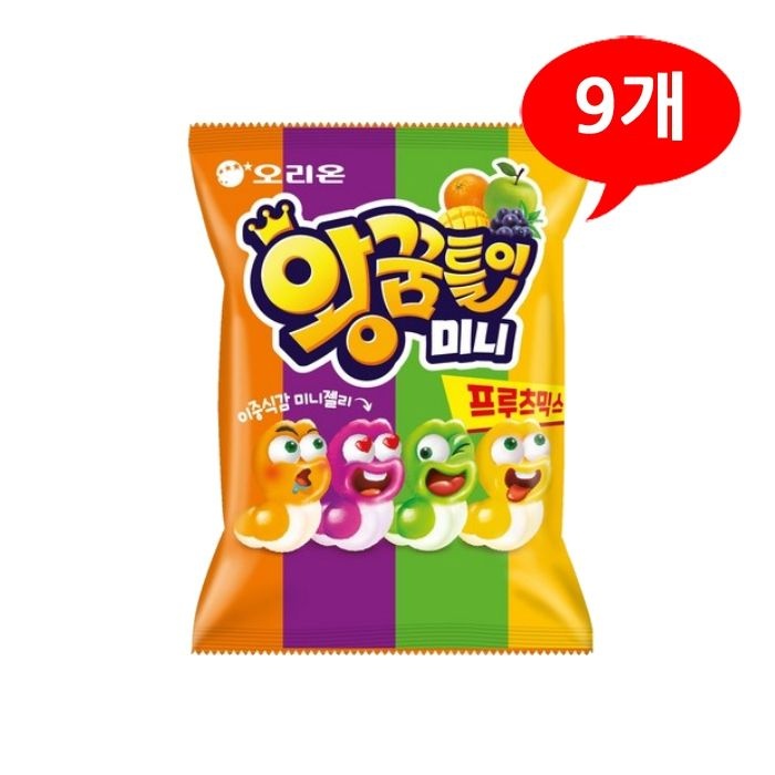 [오리온] 왕꿈틀이 미니 푸르츠믹스 75gx9개
