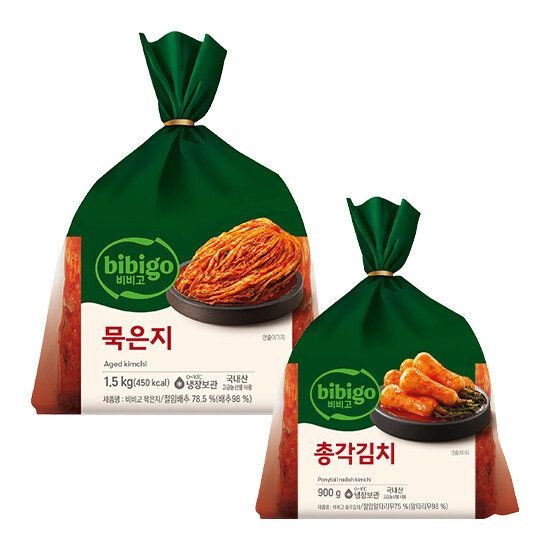 [TV상품]lTVl비비고 묵은지 1.5KG+비비고 총각김치 900G