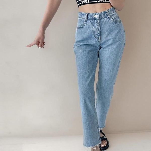 [하프클럽]여성 데님팬츠 세미배기 뒷절개 컷오프 여름용