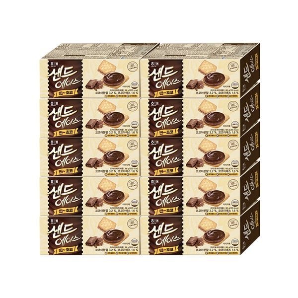 시선 [하프클럽]해태제과 샌드에이스 찐 초코68g x 10곽