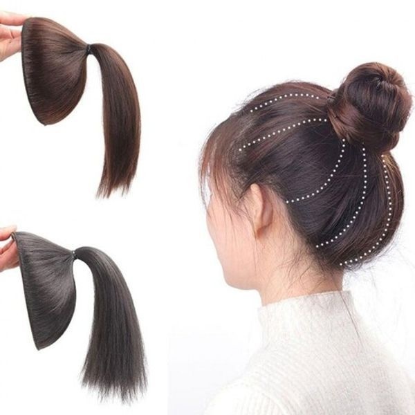 끌레아 [하프클럽]올림머리 볼륨 가발 헤어피스 볼륨똥 부분 여성 업스타일 패드 반구형 정수리 올림머리가발