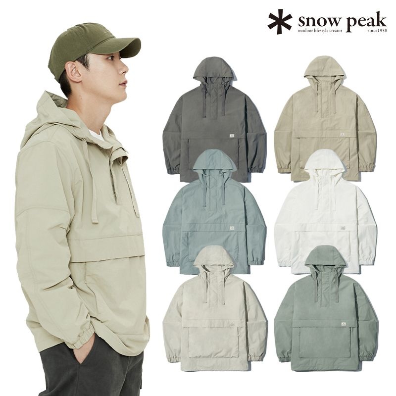 [롯데백화점] 스노우피크 어패럴 [최초가:179,000원] 캠플 아노락 캠핑룩 자켓 S22FURAN42_BS_L LE1220138724