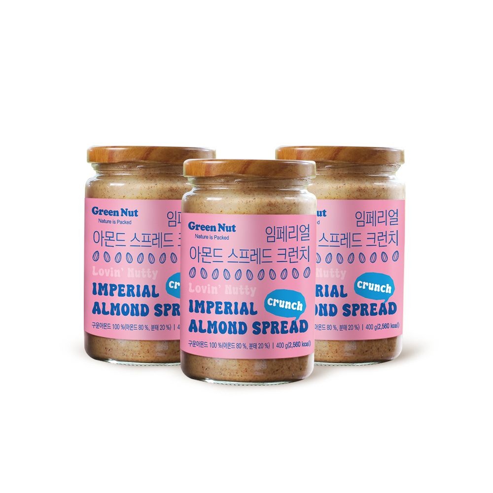 현대홈쇼핑) (Hmall)임페리얼 아몬드 스프레드 크런치 400g X 3병