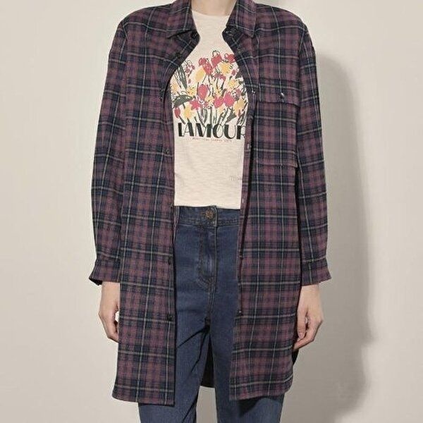 [셀러허브 1]올리비아로렌 MG01 장기장 걸치기 체크셔츠 신선도원몰 VVCNL4F8381