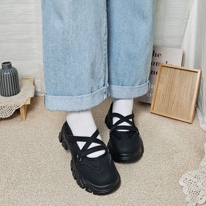 [오늘출발] 요즘엔 YHO-608w 벨트 통굽로퍼/여성로퍼/캐주얼화