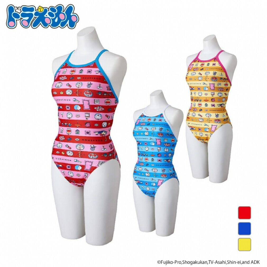 미즈노 주니어 도라에몽 콜라보 수영복 N2MAA991
