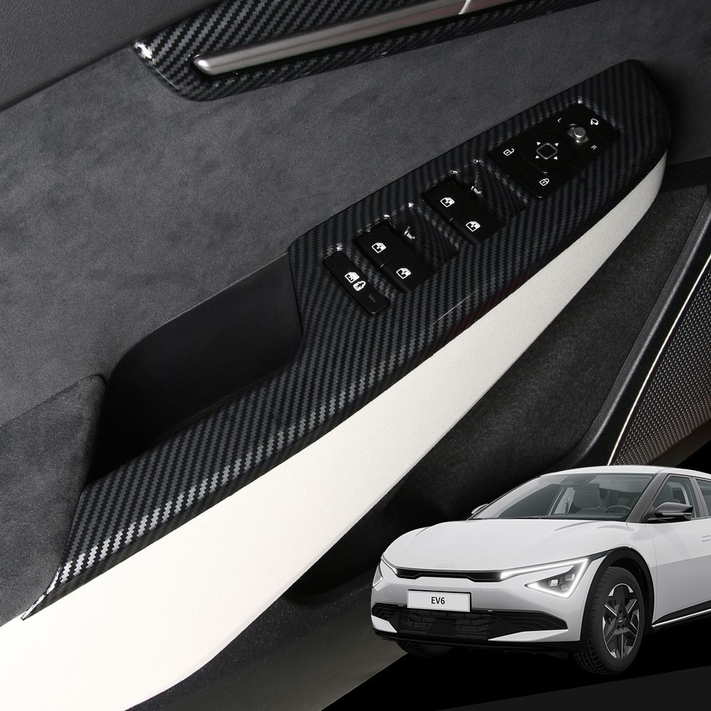 EV6 페이스리프트 튜닝 용품 윈도우 스위치 카본 몰딩