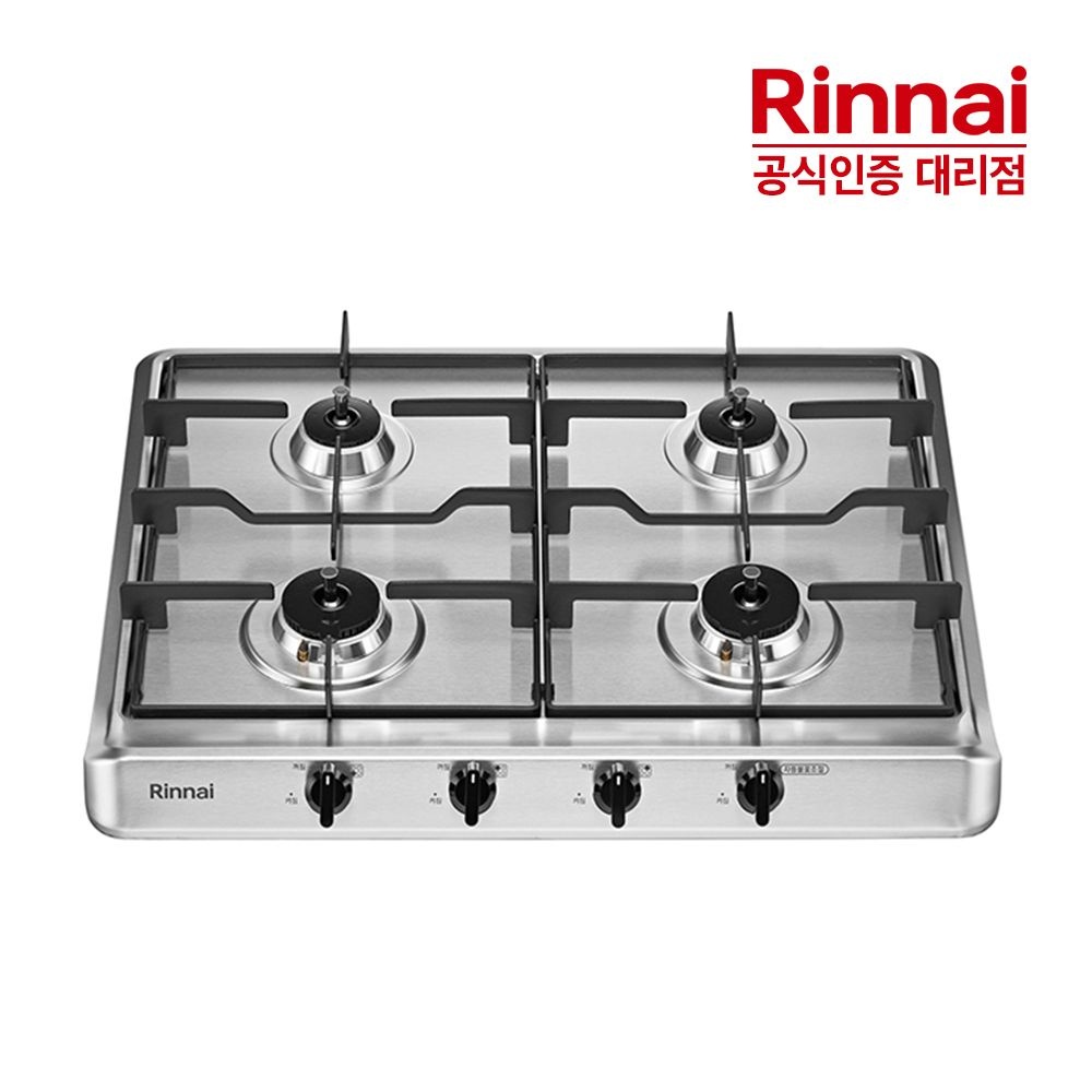 린나이 [전국설치] 린나이 4구 빌트인 가스레인지 RBR-S4000