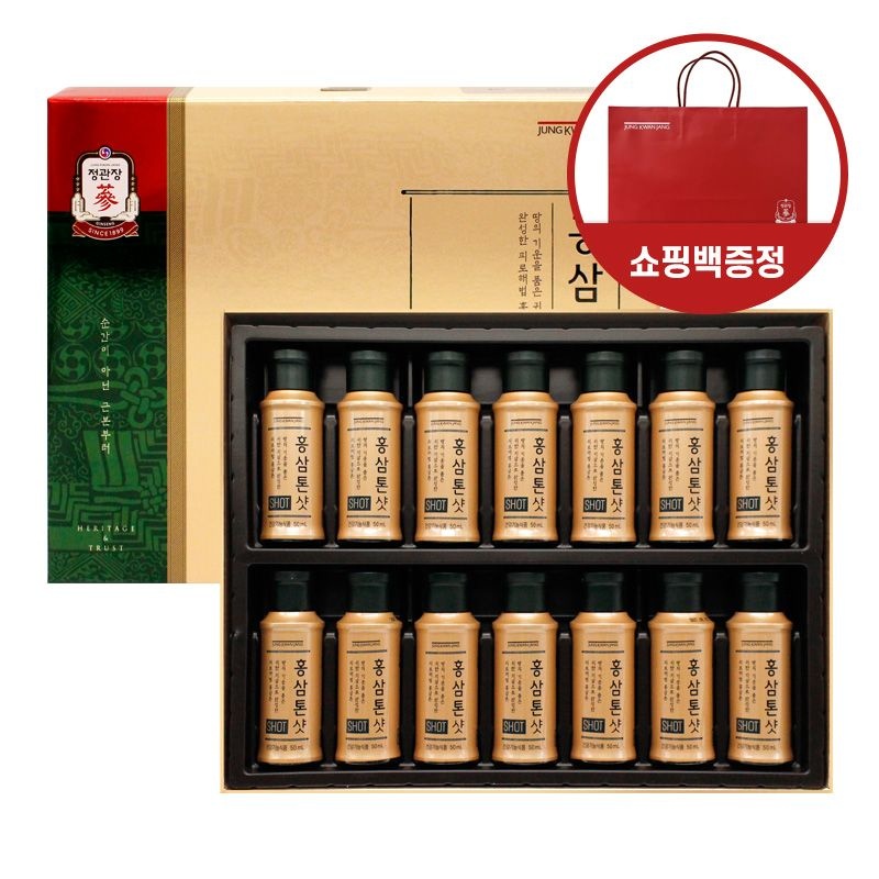 한국인삼공사 정관장 홍삼톤샷 50mlX14병 + 쇼핑백 증정