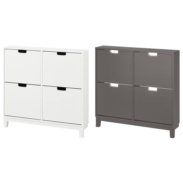 [롯데백화점] 이케아 STALL 스텔 4칸 신발장/선반/수납장/현관/슬림/인테리어