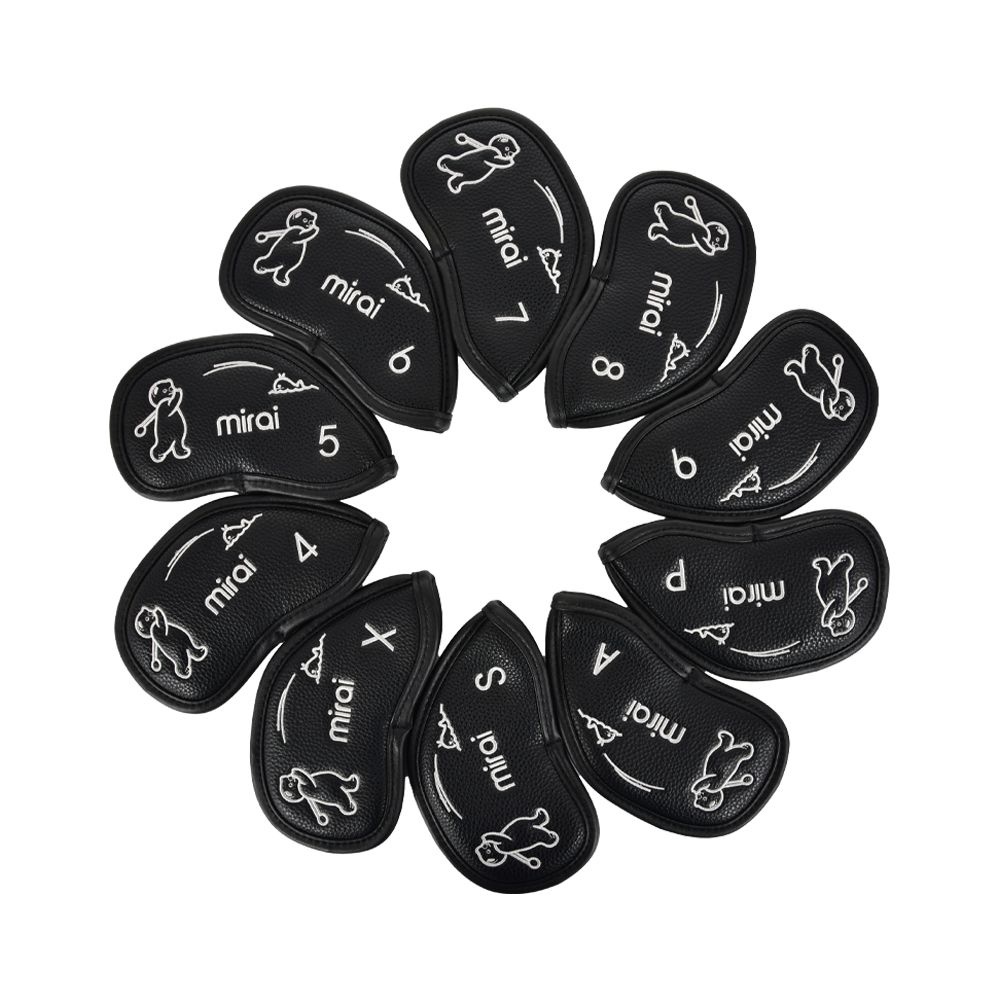 보미라이 미라이 스윙베어 아이언헤드커버세트 블랙 10PCS