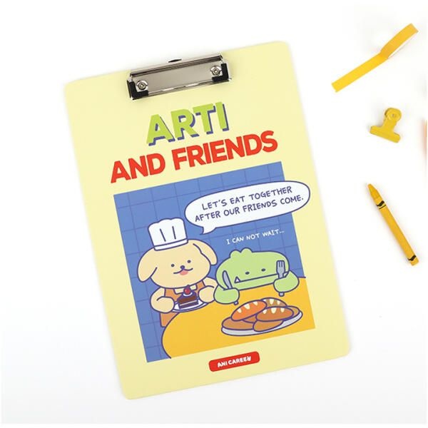 [보리보리]아트박스/호사문구 애니커리어 클립보드 (옐로우)