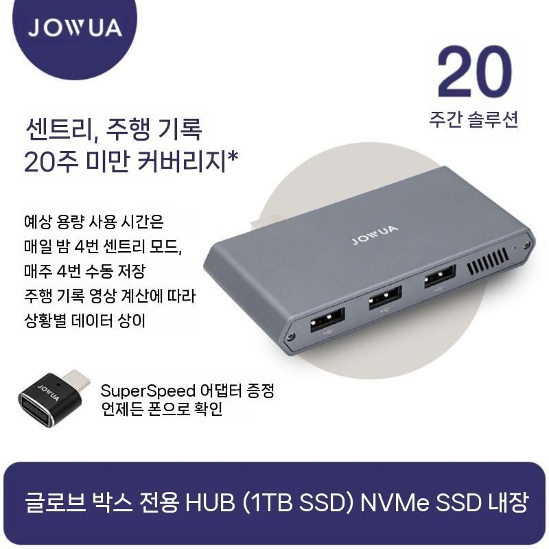 [해외] 테슬라 확장 조우아 SSD 허브 USBA 3포트 모델3 Y 하드 도크