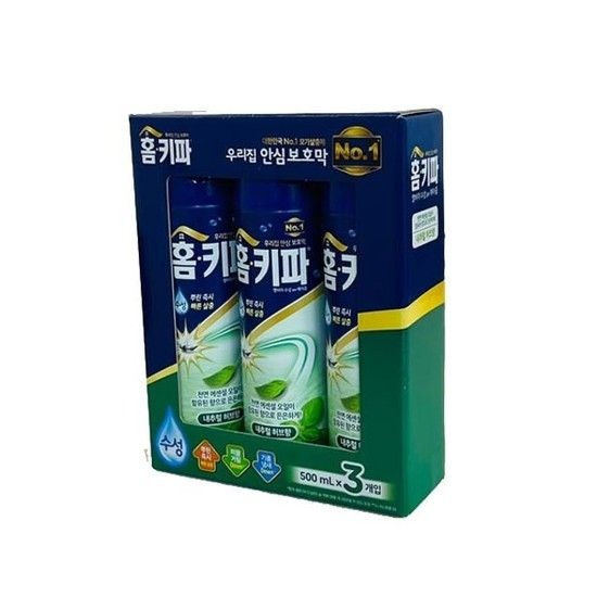 내츄럴허브향에어졸500ml x3개입 홈키파 모기약 모기퇴치제 스프레이 생활용품