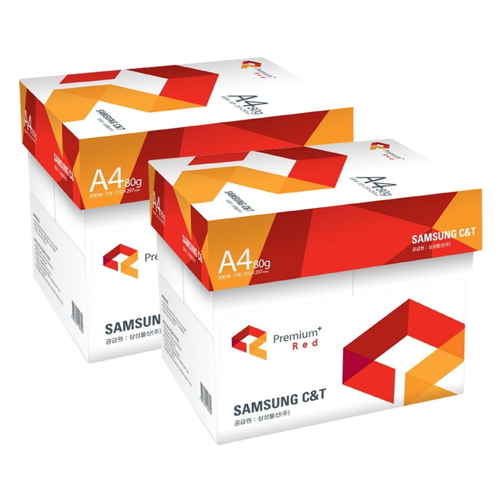 삼성물산 삼성물산 프리미엄 레드 A4용지 복사용지 80g 2박스 5000매
