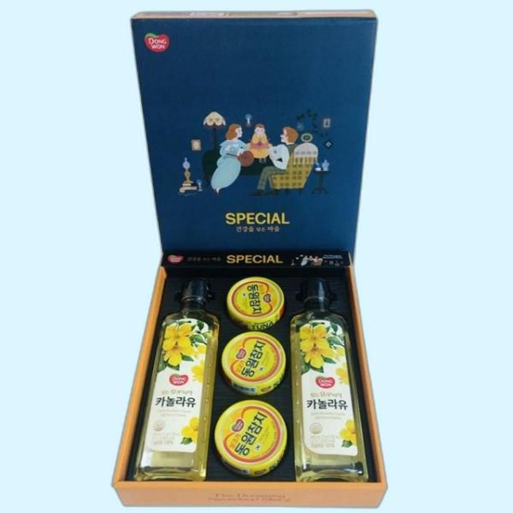 드려유 특가 동원 선물세트 7호 참치 카놀라유 식용유 추석 설선물 명절 답례품 거래처 기업 직원 선물