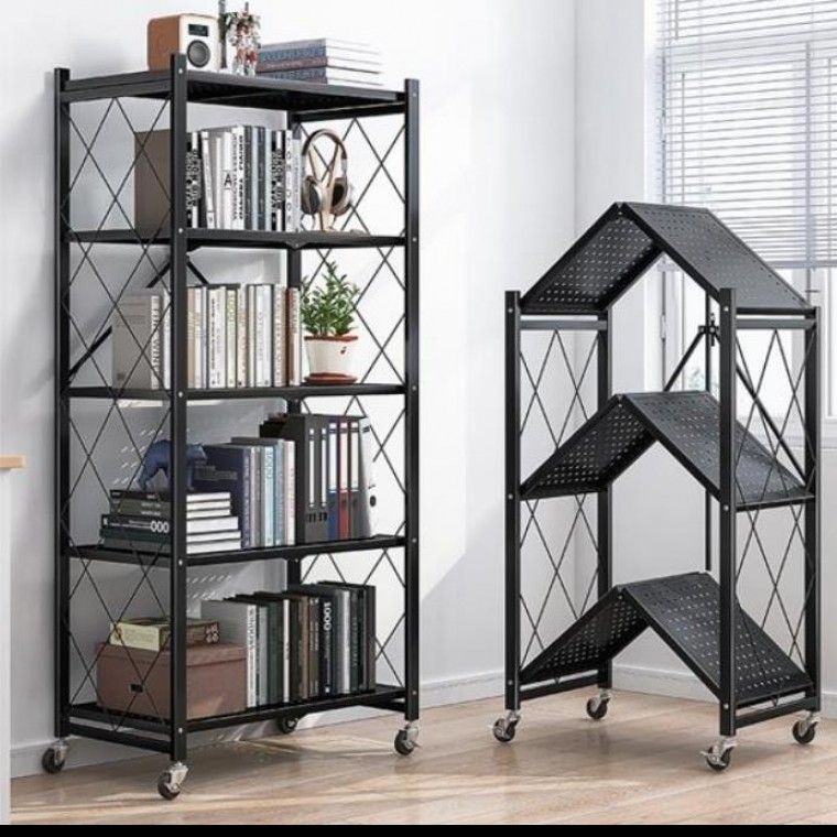 JNL 홈쇼핑 완판 원터치 철제 폴딩선반 접이식 수납 선반 3단 4단 5단