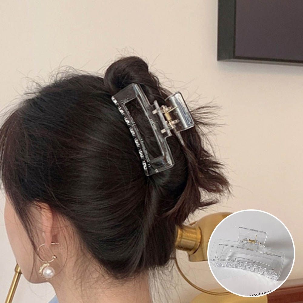 IM 반묶음 머리핀 긴머리 올림 머리 집게핀 헤어핀 투명 머리집게 집게머리핀