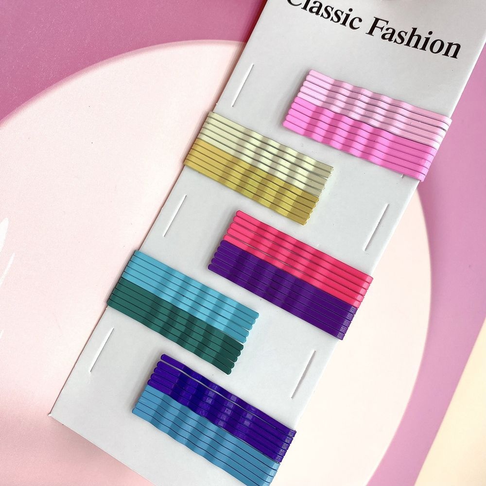 IM 여자 앞 옆 머리 고정 핀 헤어 실핀 컬러 실삔 파스텔 헤어악세사리 여성머리핀