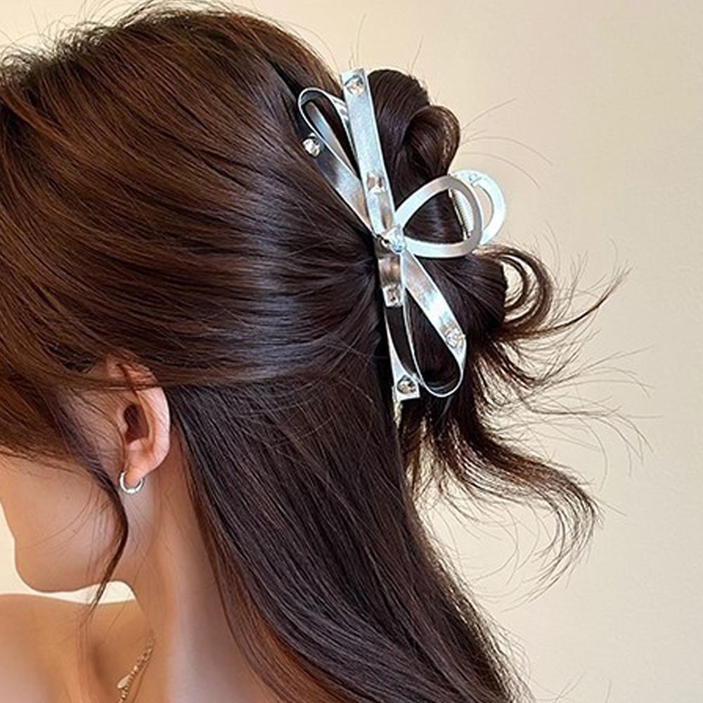 IM 집게 핀 실버 반묶음머리핀 올림머리핀