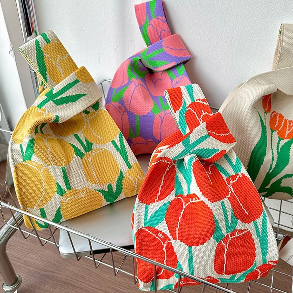 아이엠비오 IM 여성 미니 예쁜 니트 손 가방 데일리 토트 백 미니도트백 여성핸드백