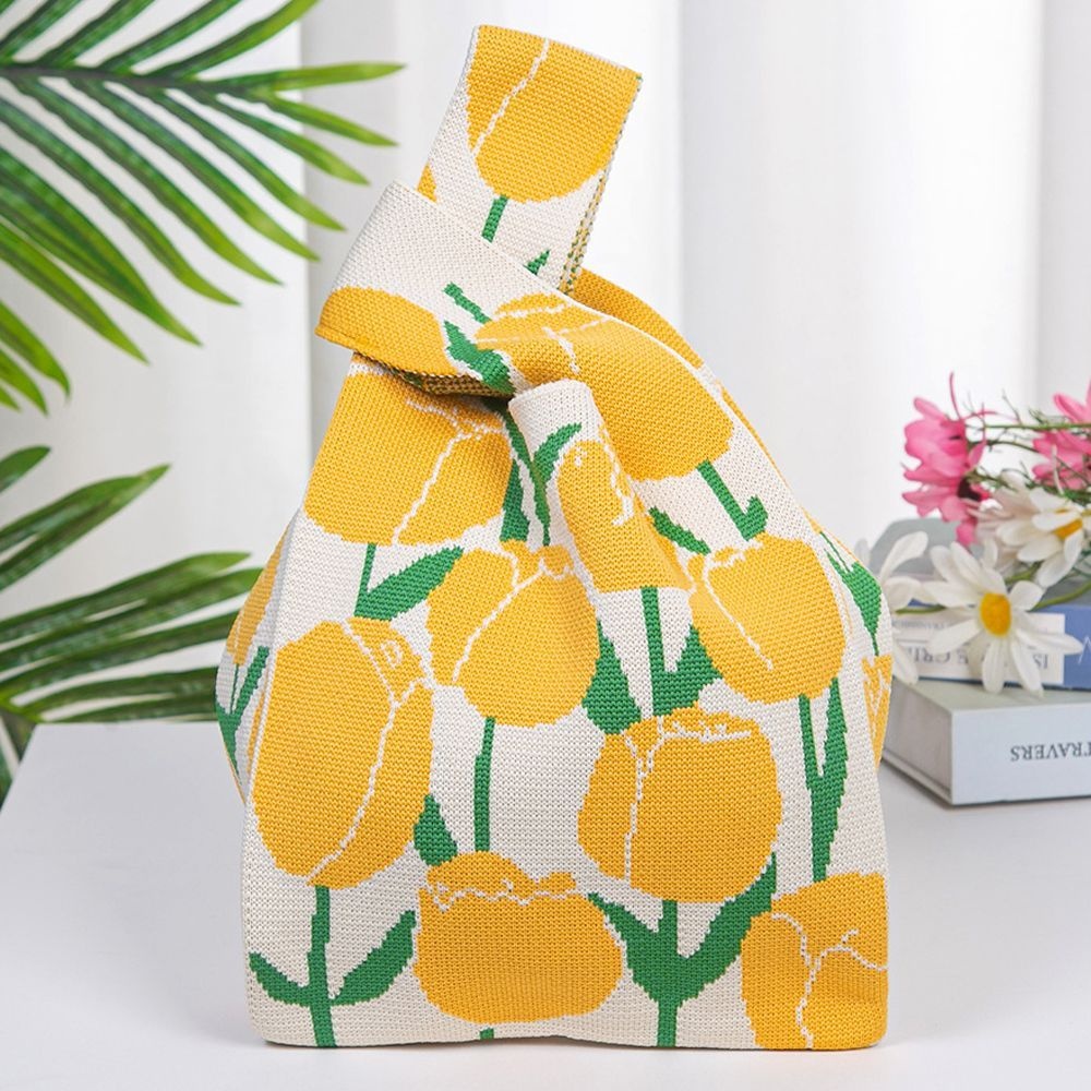 아이엠비오 IM 여성 미니 예쁜 니트 손 가방 데일리 토트 백 옐로우 여성미니토트백 여성토드백