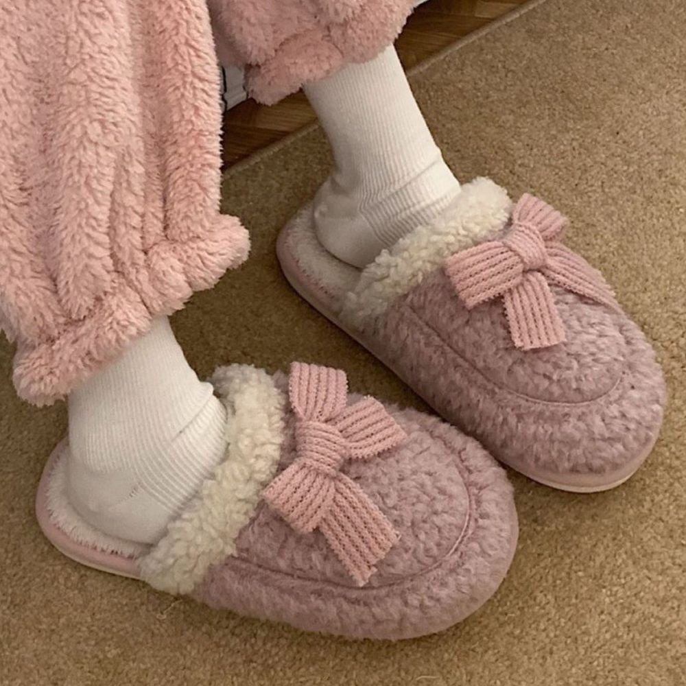 IM 겨울 털 슬리퍼 거실화 사무실 방한 실내화 핑크 겨울거실슬리퍼 거실슬리퍼
