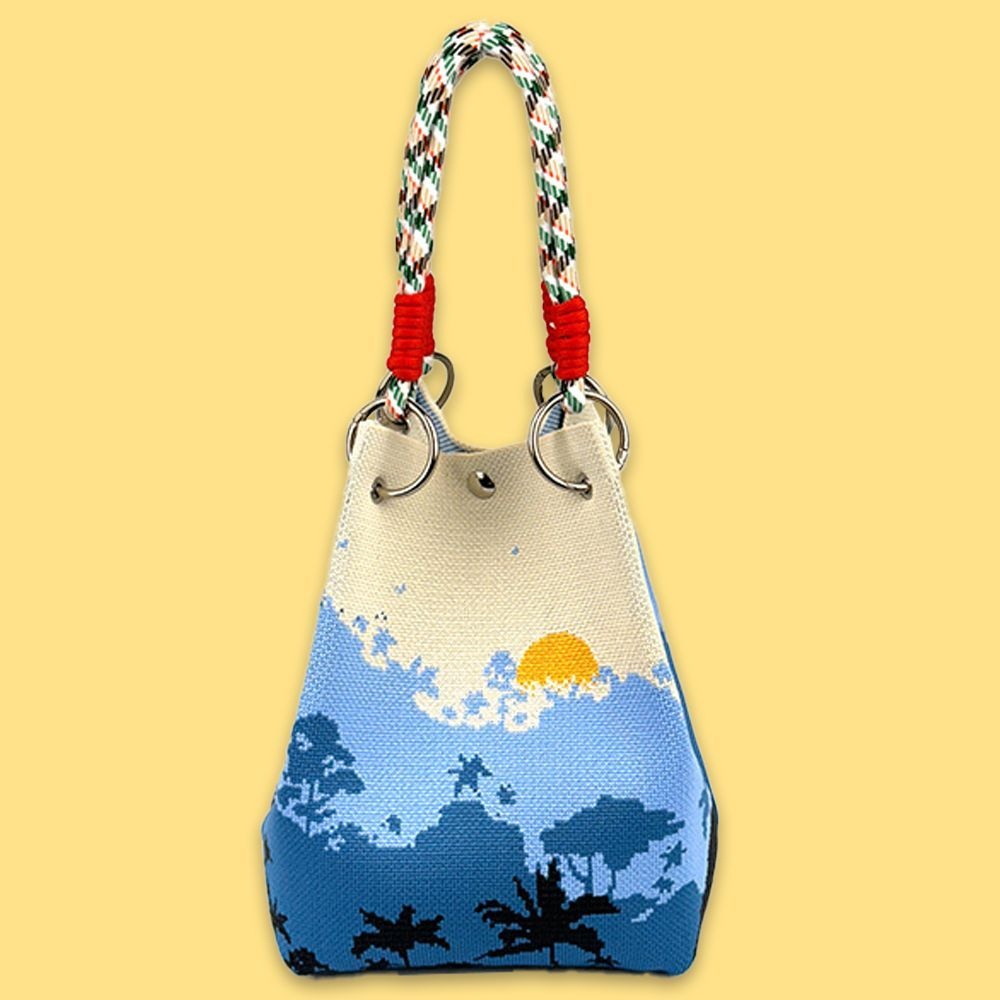 아이엠비오 IM 여성 미니 토트 백 작은 니트 손 가방 아이보리일출 여자손가방 니트손목가방