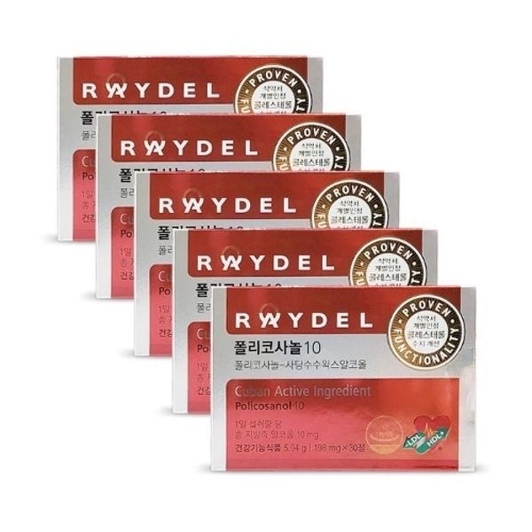 레이델 폴리코사놀10 198mg x 30정 5박스 Ss