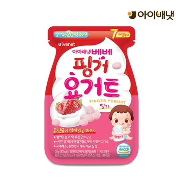아이배냇 아이배냇 [보리보리]베베 핑거요거트 딸기(7개월부터)