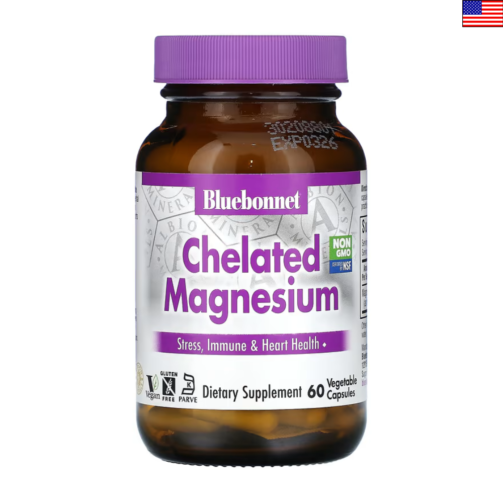 Bluebonnet 블루보넷 킬레이트화 마그네슘 200mg 베지 캡슐 60정