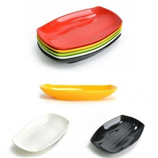 김치 찬그릇 멜라민 반찬접시 연두 16호 29.8cm (45XAu)