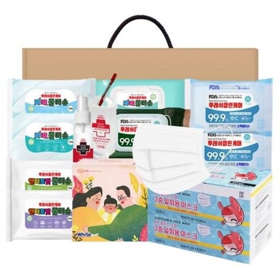 VIP선물세트 설날 어린이 프리미엄 종합선물 소형마스크 어린이마스크 비말마스크 덴탈마스크 손