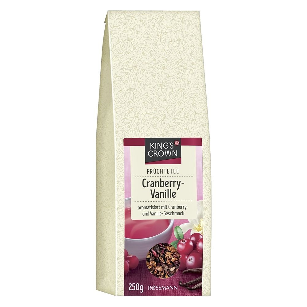 [해외] 로스만 킹스 크라운 잎차 과일티 크랜베리 바닐라 250g