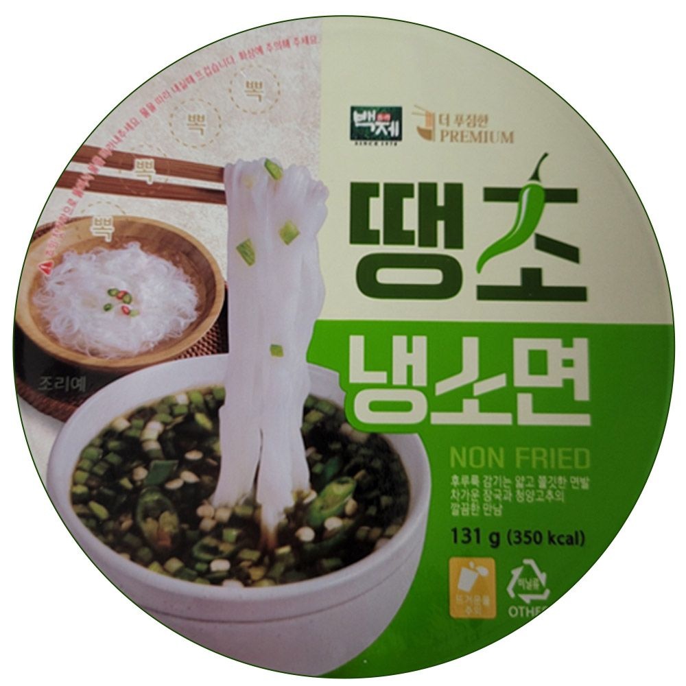 백제 땡초 냉소면 131g 1개 5개 12개 1박스