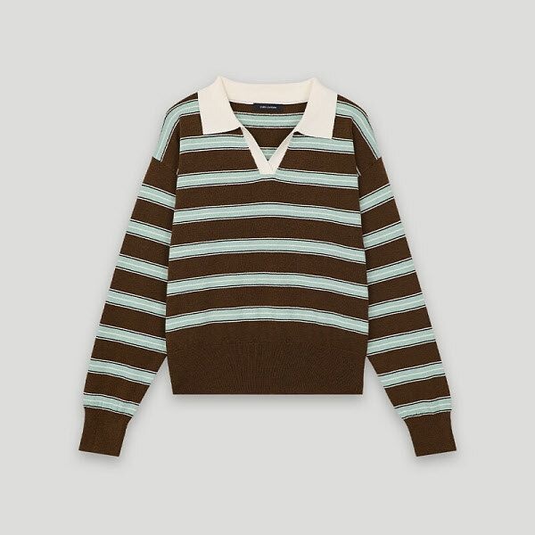 코데즈컴바인 [패션플러스][코데즈컴바인][코데즈컴바인] 스트라이프 카_라넥 니트 풀오버 (C_KC-PU301W9) (P003699229)