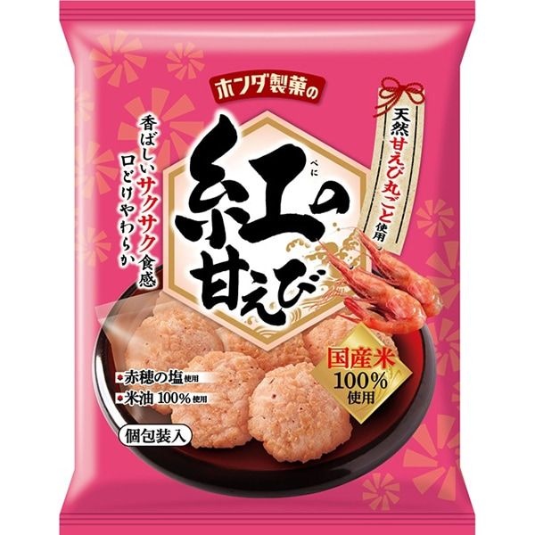 [라꾸라꾸재팬파트너사_ホンダ製菓]혼다제과 홍단새우 45g 161782